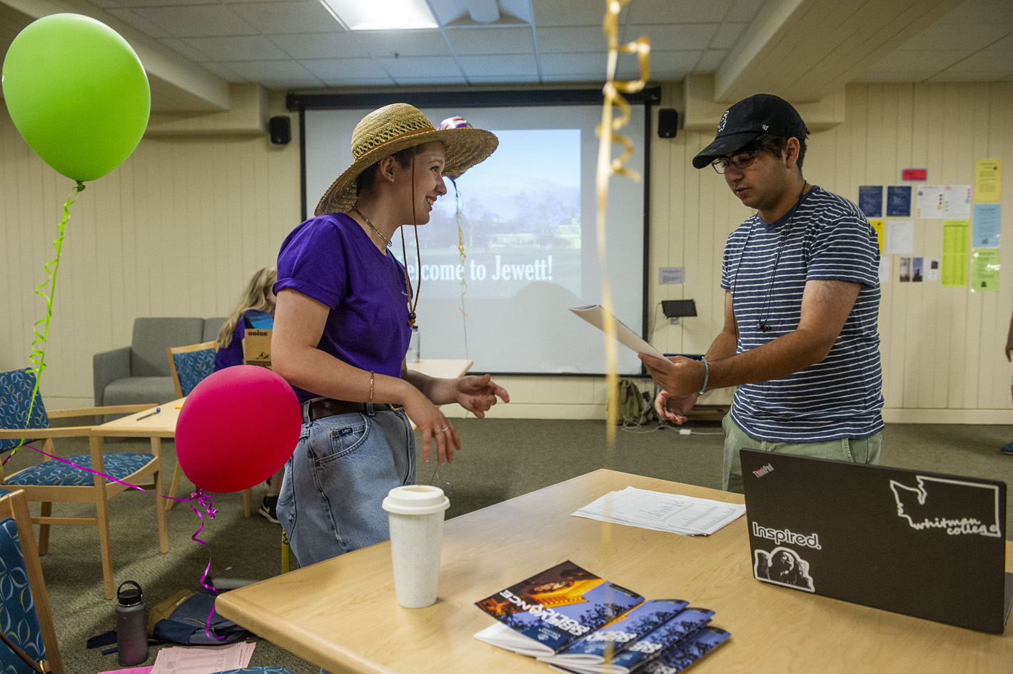  student checks into residence hall