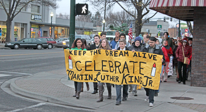 Martin Luther King Jr. candlelight vigil march