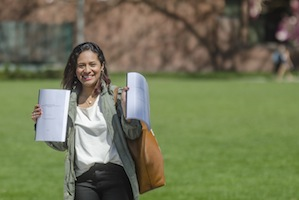 Student with thesis