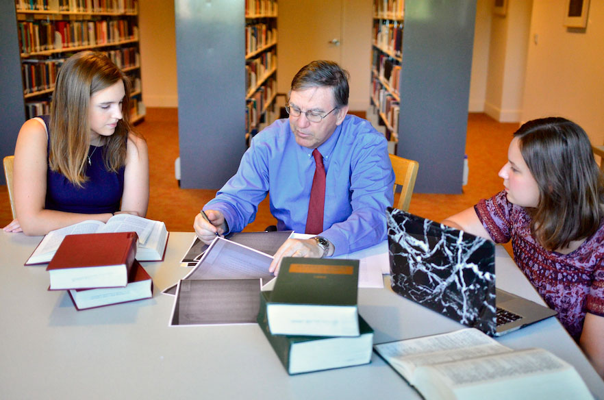 Professor David Schmitz with students