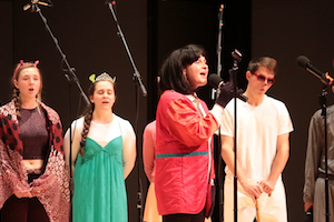 Students perform during the Choral Contest. 