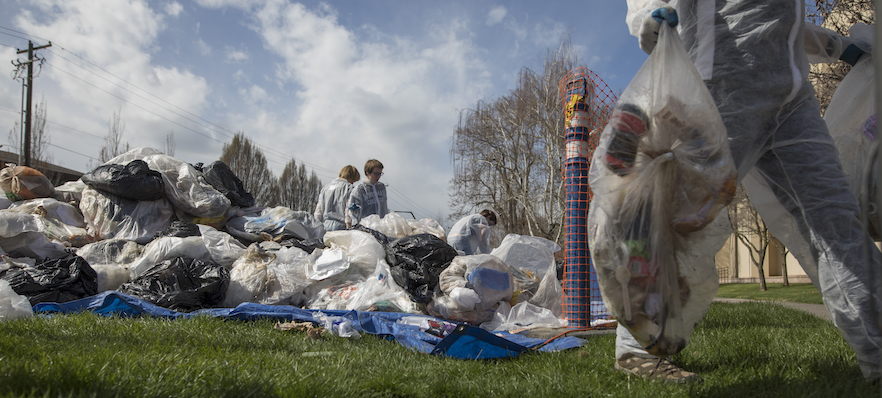 Whitties sift through one-and-a-half tons of garbage for eco-friendly purposes. 