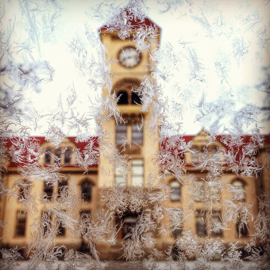 Winter photo of Memorial Hall