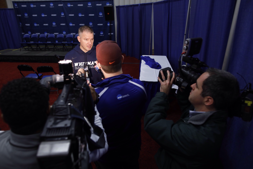 Head Coach Eric Bridgeland fields media questions