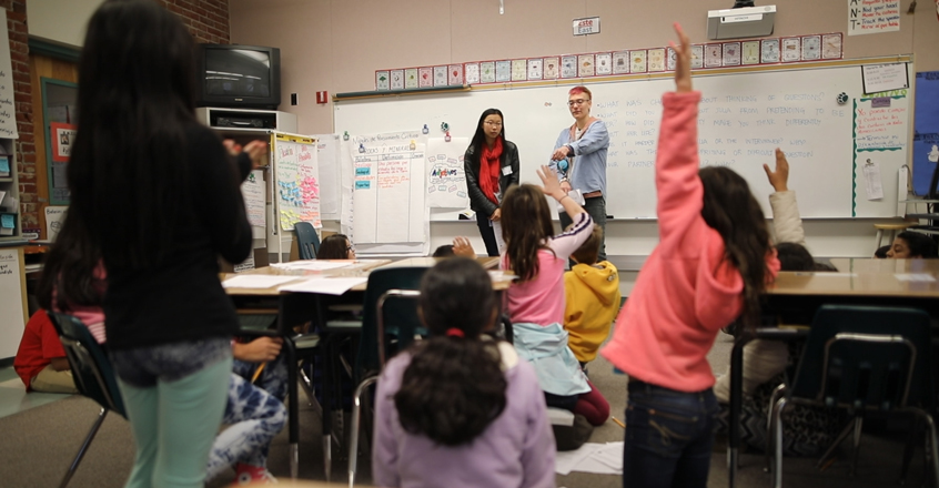 Pictured: elementary students in a classroom