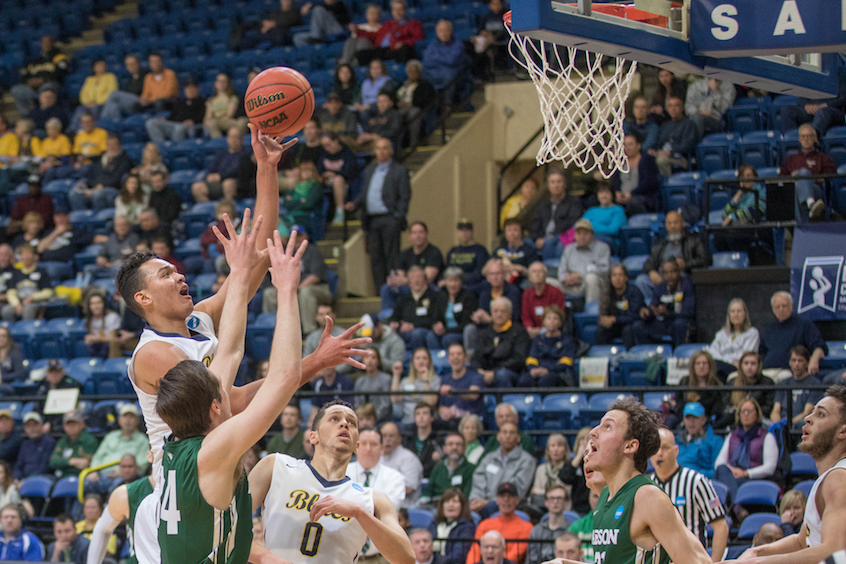 Wiggins soared toward the rim in the first half.