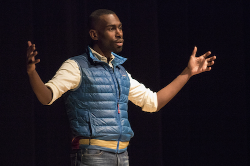 Civil rights activist DeRay McKesson delivers the keynote address.