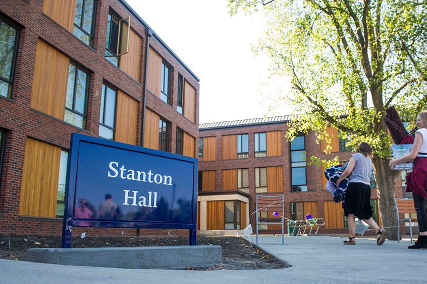 An exterior courtyard in Stanton Hall.