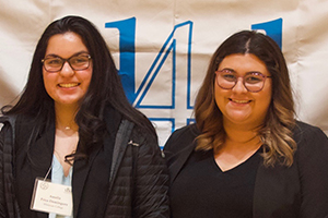 Salma Anguiano ’22 and Ameliz Price-Dominguez ’22 tied for first place in the national Letters to an Elected Official Competition, presented by Project Pericles.