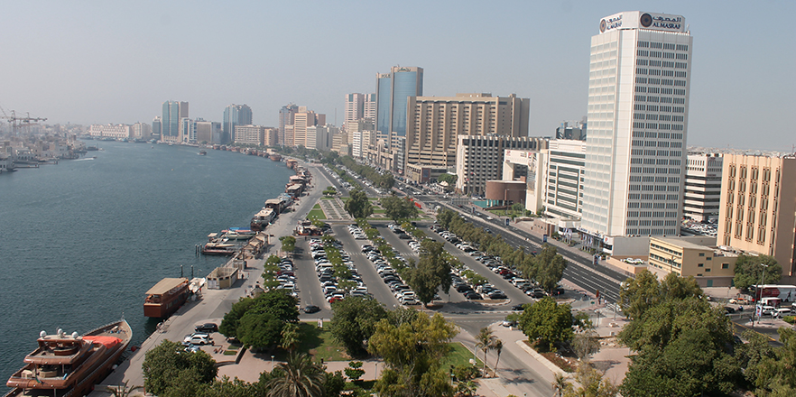 Aerial photograph of Abu Dhabi taken by Thomas Witherspoon, Whitman's new vice president of diversity and inclusion