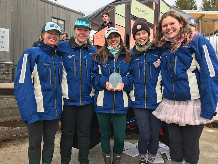 Group photo of the Women's Alpine Ski Team