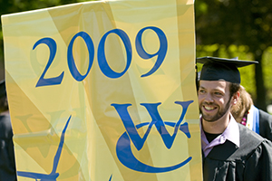 The Class of 2009 gets ready to march in their commencement ceremony.