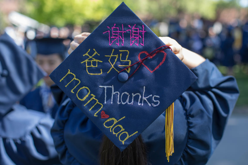 Commencement cap photo