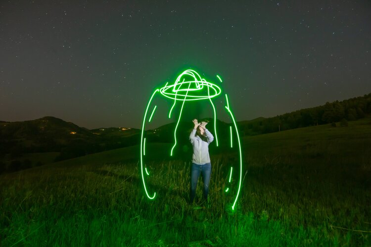 Laura Krantz with UFO