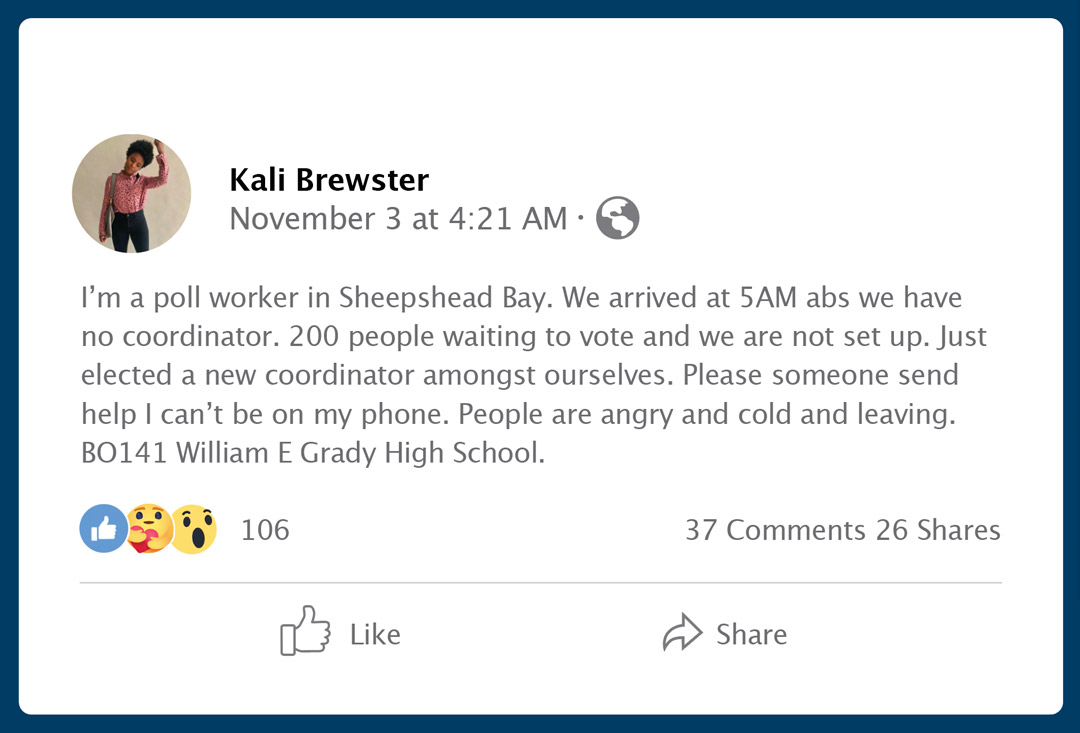 Facebook screenshot of a post