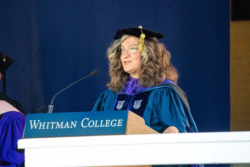 Provost Alzada Tipton announcing graduates names