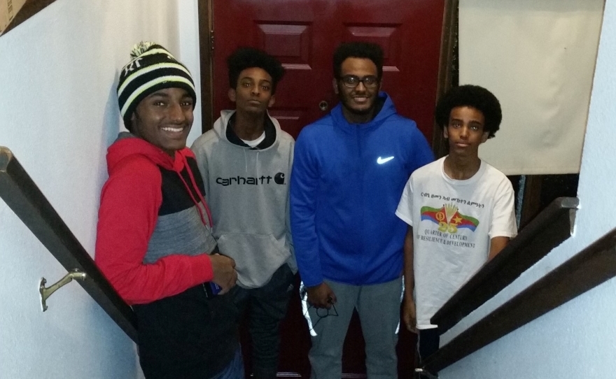 Saleh and his three brothers. 