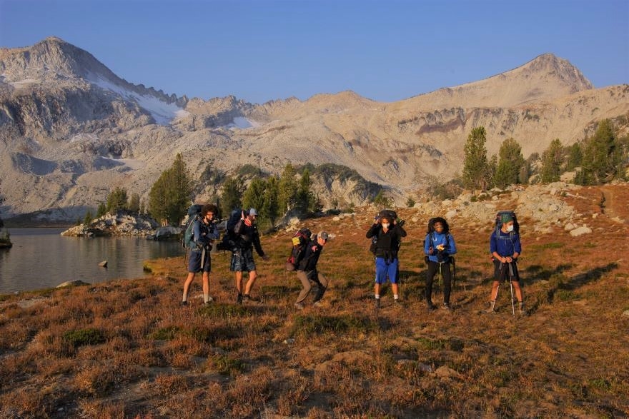 Saleh and teammates on a backpacking trip in the Blue Mountains