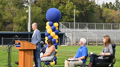 Adam Miller at podium