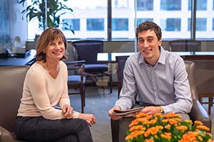 Whitman College alums Michelle Mathieu and Sam Geschickter 