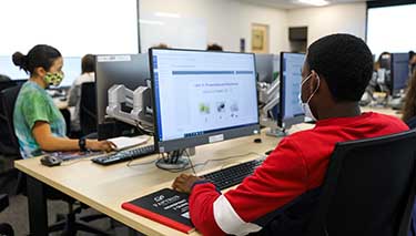 The Wilkes Family lab allows Whitman College students to use computer simulation to solve complex science problems.
