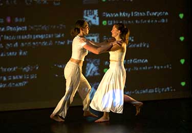 A performance from “Ghost Pixcells.” Photo by Nathaniel Martin. 