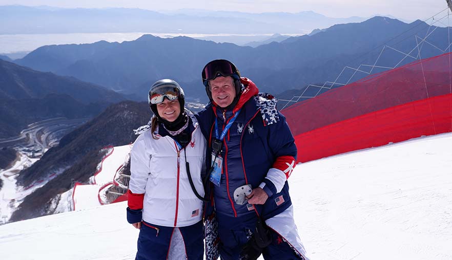 Torey Anderson ’12 and John Rumpeltes, who attended Whitman from 1974-76, are part of U.S. Ski & Snowboard’s physical therapy team.