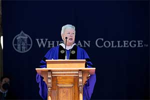 President Murray speaks at commencement.