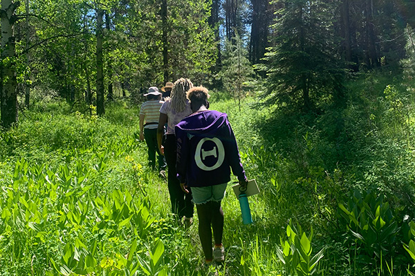 Students walking