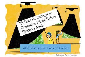 New York Times Mentions Whitman College in an Article on How Transparency in College Costs Can Increase Diversity
