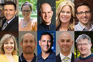 A grid of 10 faculty photos