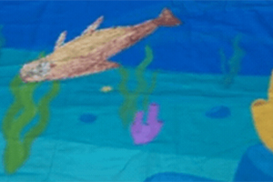 Graphic of underwater ocean scene