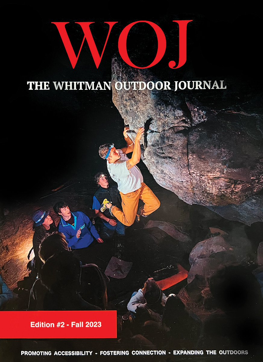 The cover image of one issue of Whitman Outdoor Journal.