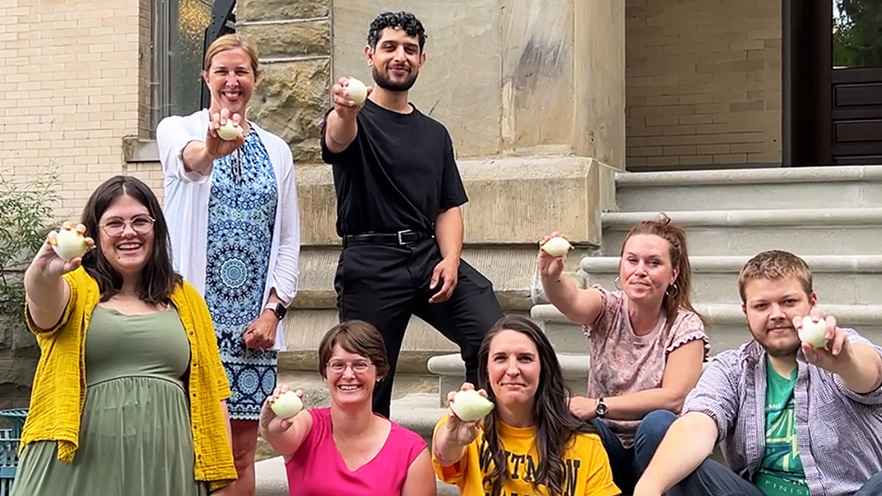 Assorted Staff Memorial Building Stairs Onion Challenge