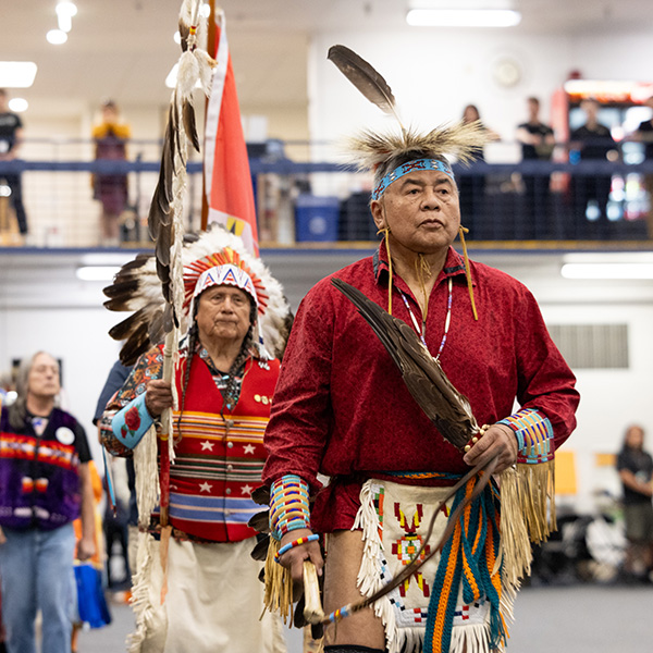 Confederated Tribes of the Umatilla Indian Reservation Members at the Sherwood Athletic Center in Whitman College.