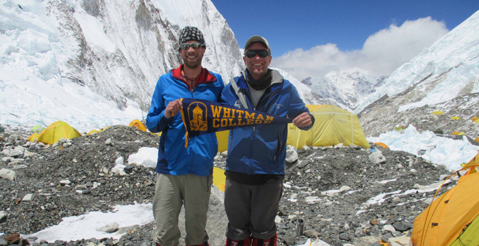 Justin Merle and Brein Sheedy at Camp 2 of Mt. Everest