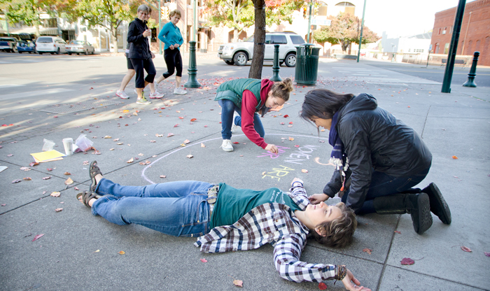Students raise awareness of domestic violence during Make A Difference Day