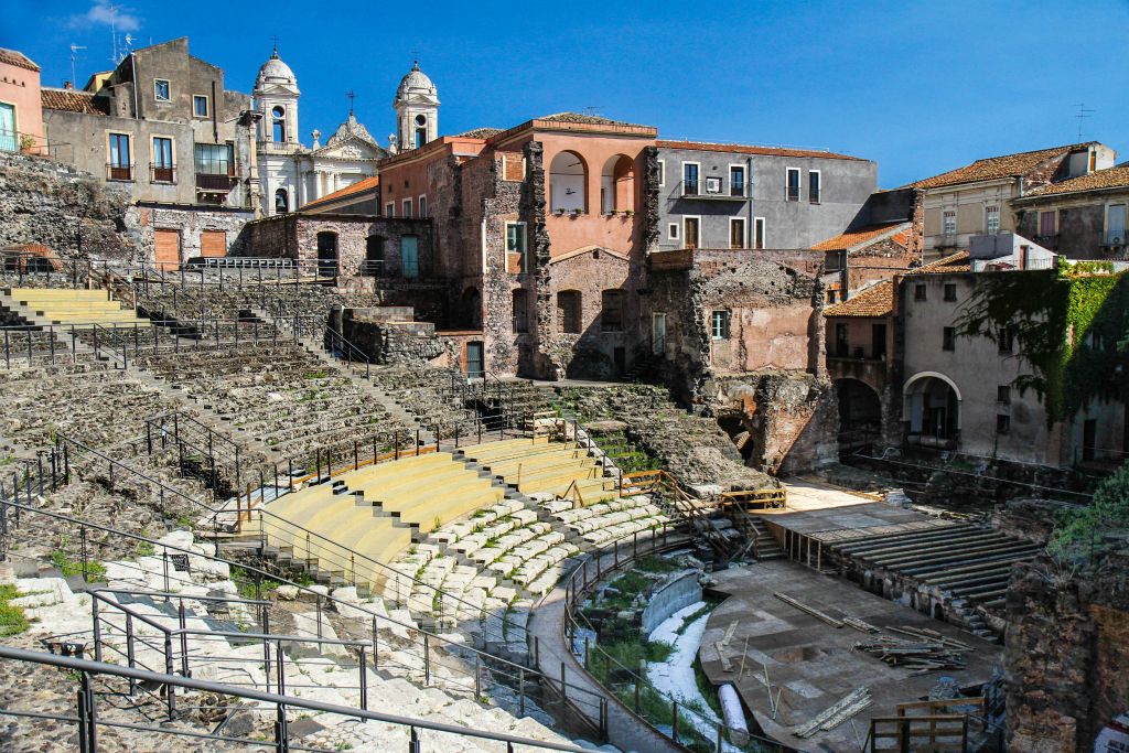 Roman Theatre at Catania, Sicily, Italy