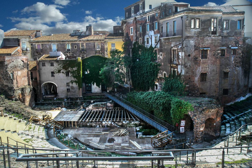 Roman Theatre at Catania, Sicily, Italy