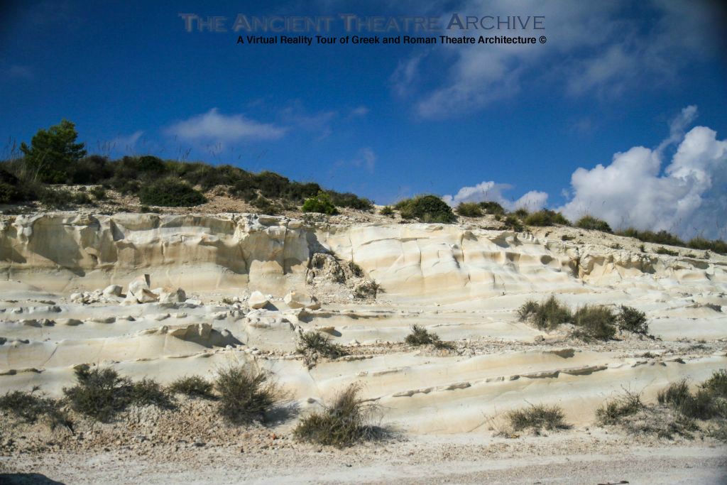 The same natural forces that carved  Scala dei Turchi (Stair of the Turks ) 26 km to the south also carved he exposed remains of the theatre – it was, after all, constructed from the same material - soft limestone and marl.