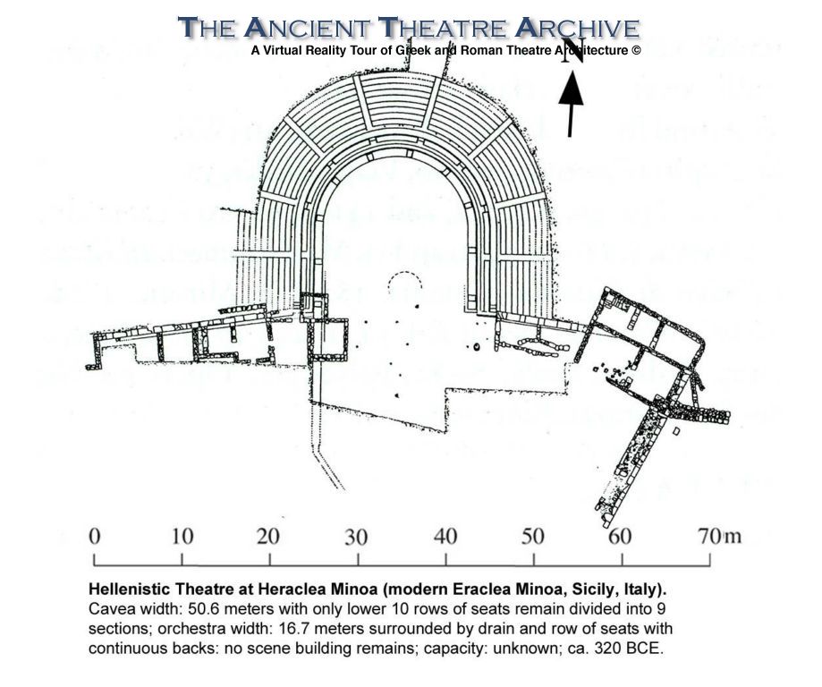 Heraclea Minoa (Eraclea Minoa) Theatre plan.