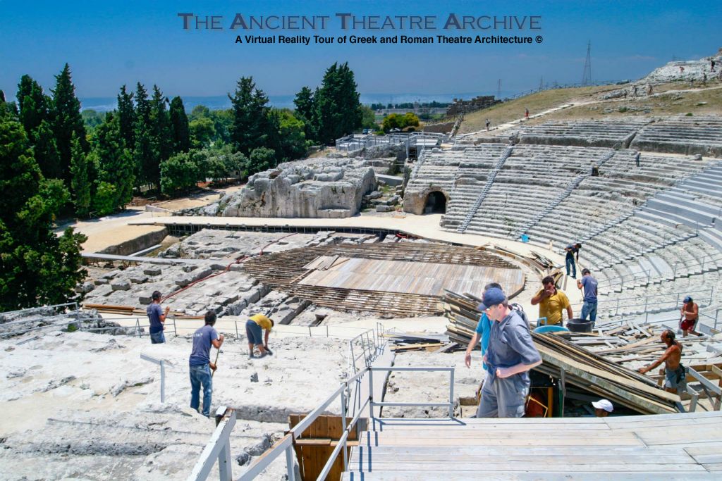 In 1914, the Istituto Nazionale del Dramma Antico (INDA) began the annual performance of Greek drama in the ancient theatre and the festival tradition continues today.  Photo: T. Hines.