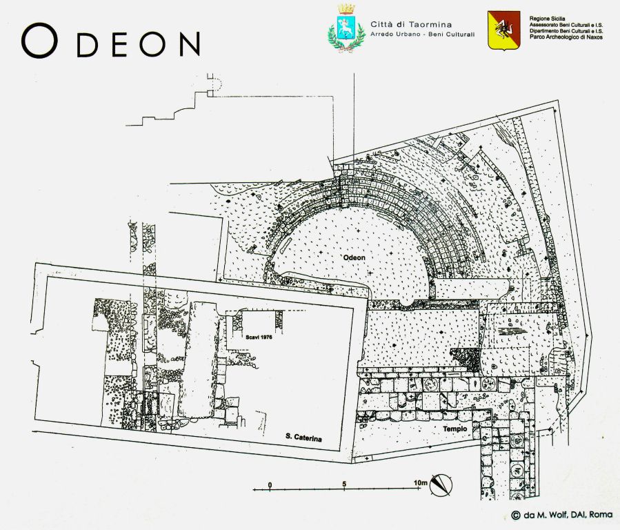 Odeum Plan from Archaeology Site Signage